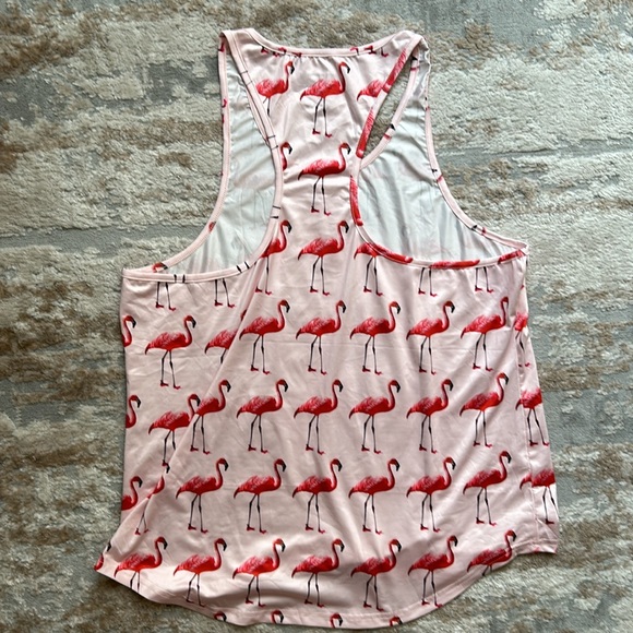 Men’s Jed North Racer Back Tank - Pink Flamingos - Size Large - Picture 4 of 4